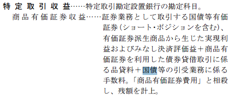 商品有価証券収益の説明